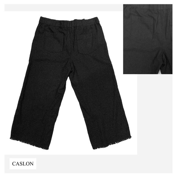 CASLON Tie Waist Crop Pants. - Picture 2 of 2